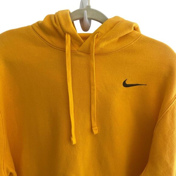 Nike Gold Yellow Hooded Sweatshirt Hoodie Men’s Size Medium Kangaroo Pocket - Picture 3 of 4